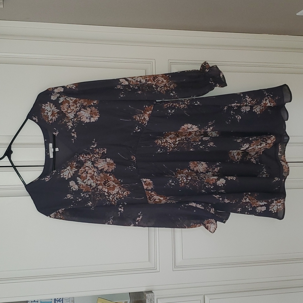 Shear floral dress